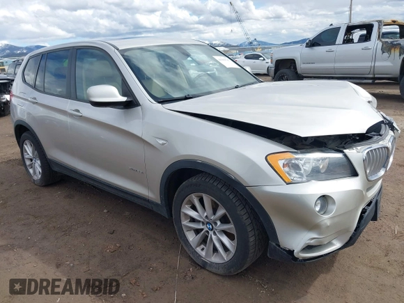 2013 BMW X3 xDrive28i with VIN 5UXWX9C5XD0A24038, listed as a IAAI auction lot 41909787 with 82,857 mi miles and . Bid and sale history available at DreamBid. Image 1.