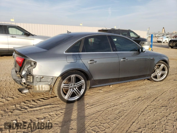 2013 Audi S4 Premium Plus with VIN WAUBGAFL0DA055122, listed as a Copart auction lot 76741884 with 52,248 mi miles and Salvage Title. Bid and sale history available at carsss.com. Image 3.