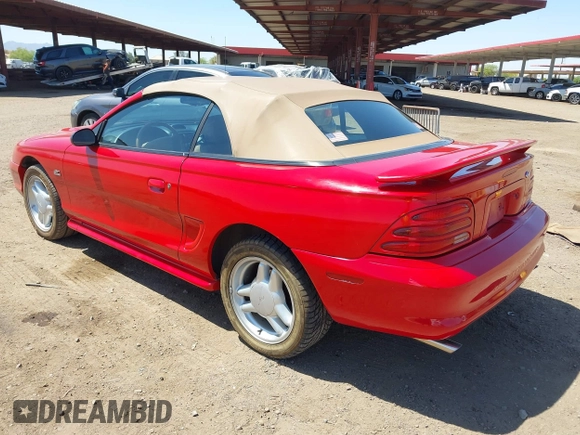 1994 Ford Mustang z VIN 1FALP45T3RF184322, wystawiony jako IAAI lot #41989883 z przebiegiem 94 740 mil mil oraz . Historia ofert i sprzedaży dostępna na DreamBid. Obrazek 3.