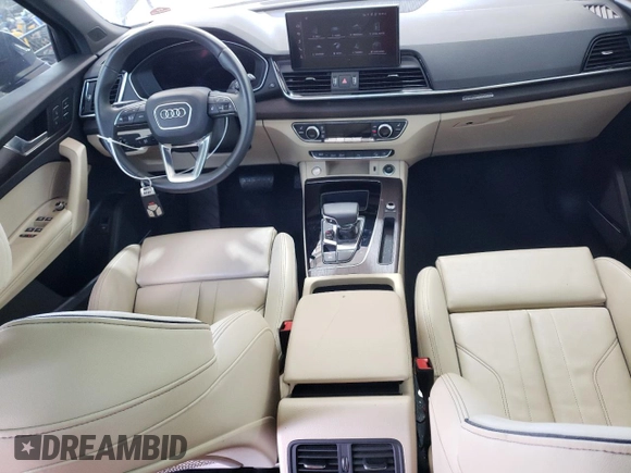 2023 Audi Q5 Sportback S line Premium Plus with VIN WA15AAFY4P2022274, listed as a Copart auction lot 54780165 with 37,836 mi miles and Salvage title. Bid and sale history available at DreamBid. Image 8.