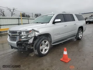 2015 Chevrolet Suburban LTZ with VIN 1GNSCKKCXFR587516, listed as a Copart auction lot 50877665 with 193,618 mi miles and Salvage Title. Bid and sale history available at carsss.com. Image 1.