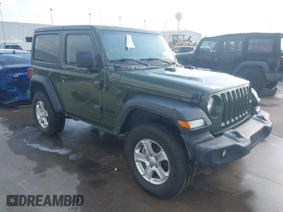 2021 Jeep Wrangler Sport with VIN 1C4GJXAN5MW852653, listed as a IAAI auction lot 42073214 with 53,834 mi miles and . Bid and sale history available at DreamBid. Image 1.