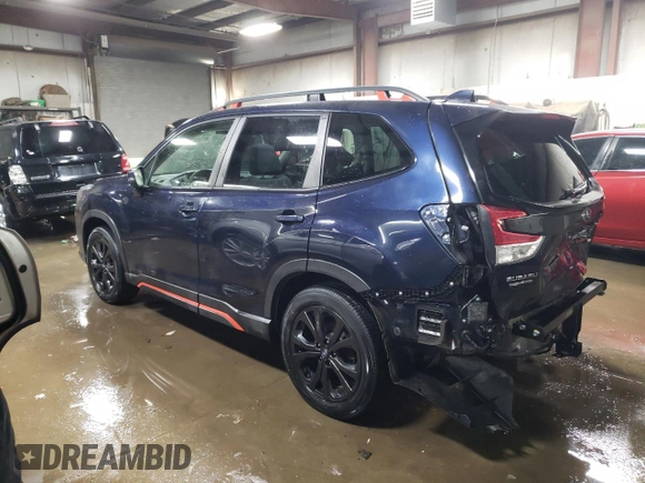 2022 Subaru Forester Sport with VIN JF2SKAJCXNH490930, listed as a Copart auction lot 45972435 with 39,637 mi miles and Salvage Title. Bid and sale history available at carsss.com. Image 2.