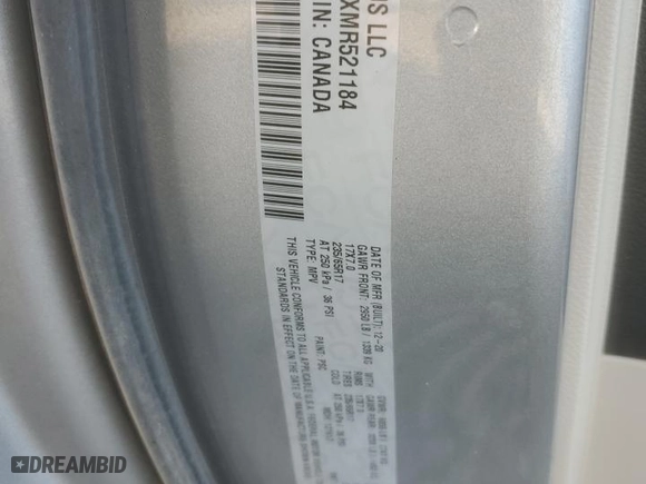 2021 Chrysler Voyager LXI with VIN 2C4RC1DGXMR521184, listed as a Copart auction lot 45634205 with 118,211 mi miles and Salvage Title. Bid and sale history available at carsss.com. Image 15.