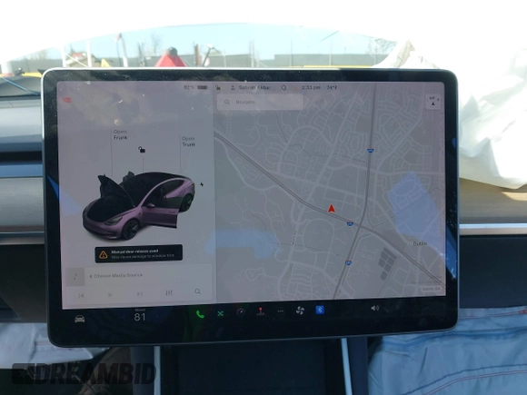 2020 Tesla Model 3 Long Range with VIN 5YJ3E1EB4LF619754, listed as a IAAI auction lot 41920422 with 82,430 mi miles and . Bid and sale history available at DreamBid. Image 17.