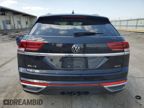 2022 Volkswagen Atlas SEL with VIN 1V2BE2CA4NC206923, listed as a Copart auction lot 54386495 with 73,133 mi miles and Salvage title. Bid and sale history available at DreamBid. Image 6.