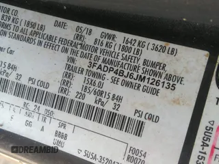 2018 Ford Fiesta SE z VIN 3FADP4BJ6JM126135, wystawiony jako IAAI lot #42503766 z przebiegiem 14 836 mil mil oraz . Historia ofert i sprzedaży dostępna na DreamBid. Obrazek 9.