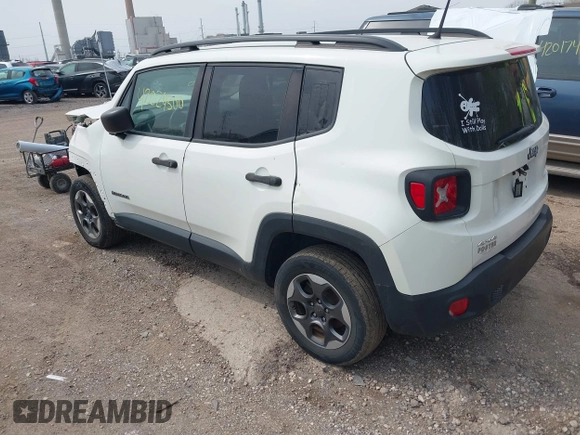 2017 Jeep Renegade Sport with VIN ZACCJBAB4HPG47710, listed as a IAAI auction lot 42024300 with 99,154 mi miles and . Bid and sale history available at carsss.com. Image 3.