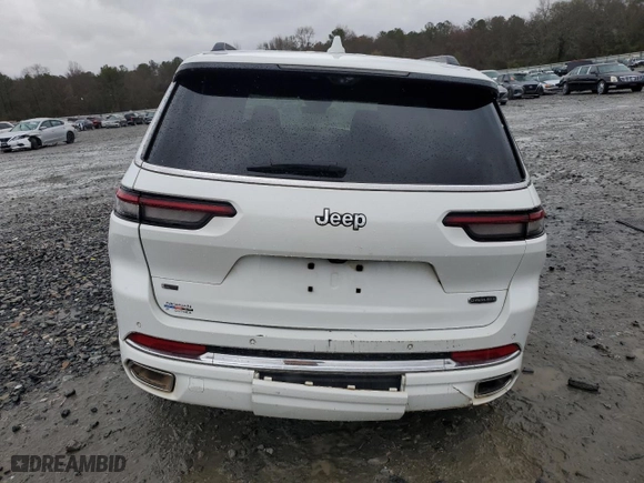 2021 Jeep Grand Cherokee L Overland with VIN 1C4RJJDG5M8195683, listed as a Copart auction lot 48133075 with 0 mi miles and Salvage Title. Bid and sale history available at carsss.com. Image 6.