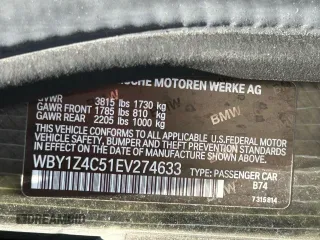 2014 BMW i3 with VIN WBY1Z4C51EV274633, listed as a Copart auction lot 64677185 with 61,664 mi miles and Clean title. Bid and sale history available at DreamBid. Image 10.