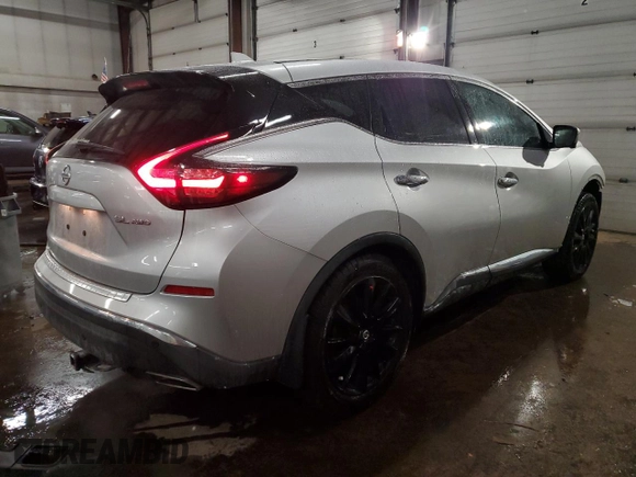 2021 Nissan Murano SL with VIN 5N1AZ2CS4MC126042, listed as a Copart auction lot 41977865 with 54,478 mi miles and Salvage Title. Bid and sale history available at DreamBid. Image 3.