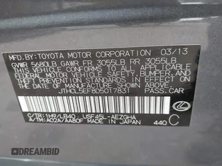 2013 Lexus LS 460 с VIN JTHCL5EF8D5017831, выставлен на аукционе IAAI как лот 42709181 с пробегом 72 271 миль миль и . История ставок и продаж доступна на DreamBid. Изображение 9.