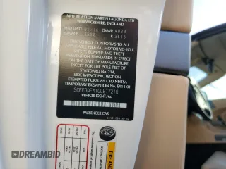 2016 Aston Martin DB9 z VIN SCFFDAFM1GGB17218, wystawiony jako Copart lot #78536404 z przebiegiem Nie podano mil oraz Nie do naprawy. Historia ofert i sprzedaży dostępna na DreamBid. Obrazek 13.