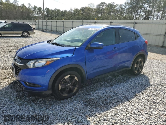 2018 Honda HR-V EX-L Navi with VIN 3CZRU6H70JM705809, listed as a Copart auction lot 49675845 with 81,995 mi miles and Salvage Title. Bid and sale history available at carsss.com. Image 1.