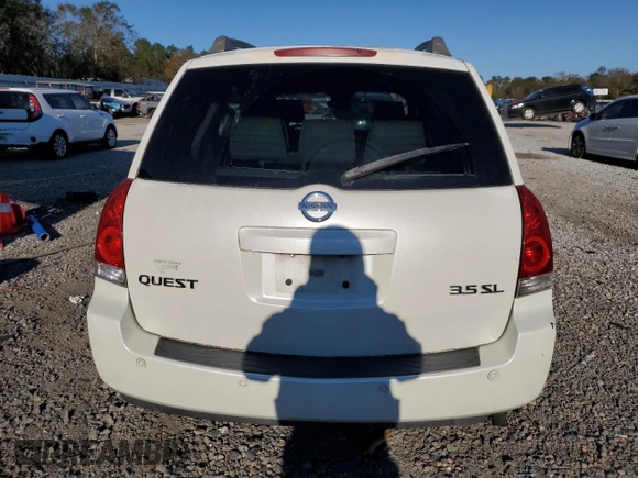 2005 Nissan Quest SL with VIN 5N1BV28U35N124265, listed as a Copart auction lot 82839954 with 0 mi miles and Salvage Title. Bid and sale history available at carsss.com. Image 6.