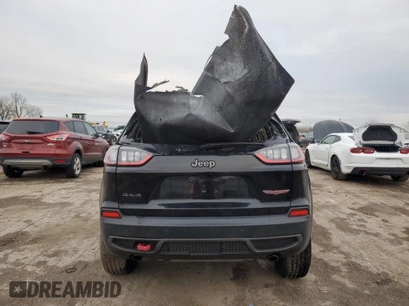 2019 Jeep Cherokee Trailhawk Elite with VIN 1C4PJMBX3KD425690, listed as a Copart auction lot 81963584 with 0 mi miles and Salvage Title. Bid and sale history available at carsss.com. Image 6.