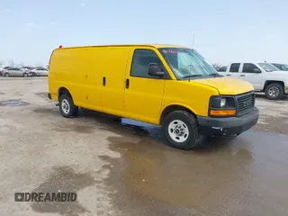 2012 GMC Savana Cargo Van with VIN 1GTW7GCA9C1900087, listed as a IAAI auction lot 41716404 with 277,445 mi miles. Bid and sale history available at carsss.com. Image 1.