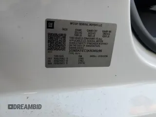 2019 Chevrolet Tahoe Commercial with VIN 1GNSKFEC1KR345195, listed as a Copart auction lot 48791005 with Not provided miles and Salvage title. Bid and sale history available at DreamBid. Image 14.