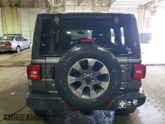 2018 Jeep Wrangler Unlimited Sahara z VIN 1C4HJXEG2JW101327, wystawiony jako Copart lot #49927255 z przebiegiem 72 671 mil mil oraz Czysty tytuł • Clean title. Historia ofert i sprzedaży dostępna na DreamBid. Obrazek 6.