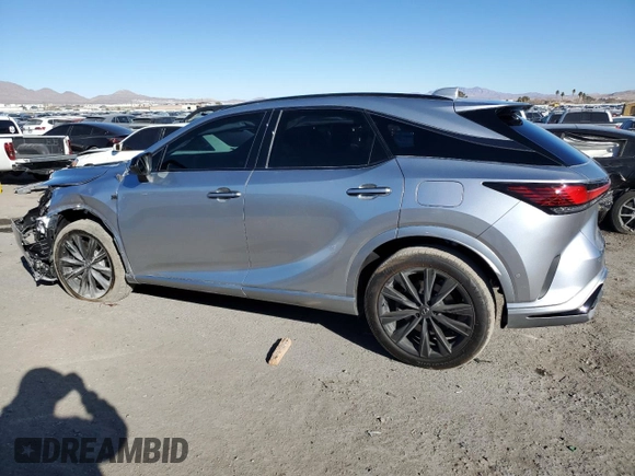 2025 Lexus RX with VIN 2T2BCMEAXSC021015, listed as a Copart auction lot 42031105 with 249 mi miles and Salvage Title. Bid and sale history available at carsss.com. Image 2.