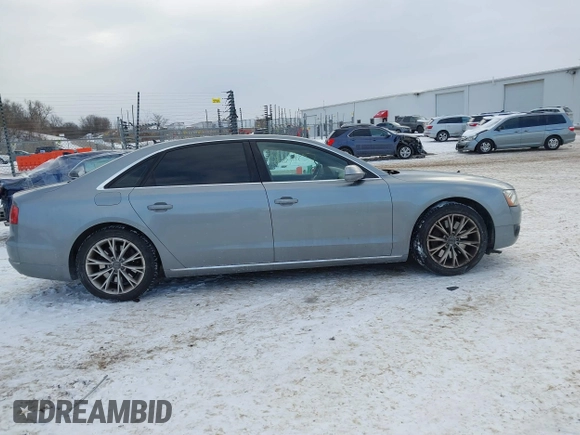 2012 Audi A8 with VIN WAURVAFD8CN017206, listed as a IAAI auction lot 41626707 with 138,922 mi miles and . Bid and sale history available at DreamBid. Image 13.