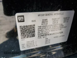 2021 Chevrolet Traverse LS with VIN 1GNERFKW1MJ242528, listed as a Copart auction lot 49739655 with 49,697 mi miles and Salvage Title. Bid and sale history available at carsss.com. Image 13.
