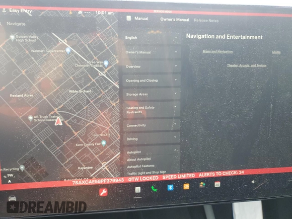 2023 Tesla Model X with VIN 7SAXCAE58PF379943, listed as a Copart auction lot 86352354 with Not Provided miles and Salvage Title. Bid and sale history available at DreamBid. Image 9.