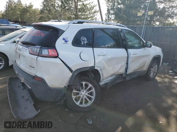 2021 Jeep Cherokee Latitude with VIN 1C4PJMCB4MD136078, listed as a Copart auction lot 43788135 with 78,256 mi miles and Salvage title. Bid and sale history available at DreamBid. Image 3.
