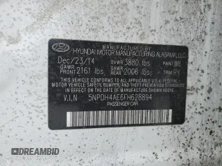 2015 Hyundai Elantra SE z VIN 5NPDH4AE6FH628894, wystawiony jako Copart lot #45144795 z przebiegiem 89 211 mil mil oraz Szkoda całkowita • Salvage title. Historia ofert i sprzedaży dostępna na DreamBid. Obrazek 12.