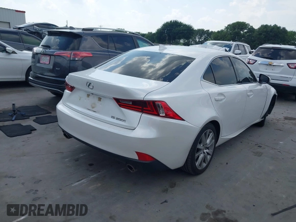2016 Lexus IS 200t with VIN JTHBA1D21G5035407, listed as a IAAI auction lot 42149743 with 94,597 mi miles and . Bid and sale history available at DreamBid. Image 4.