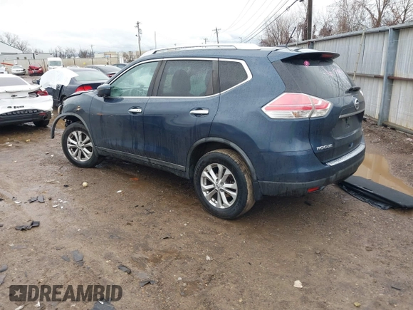 2016 Nissan Rogue SV with VIN KNMAT2MVXGP639517, listed as a IAAI auction lot 41083380 with 92,510 mi miles and . Bid and sale history available at carsss.com. Image 3.