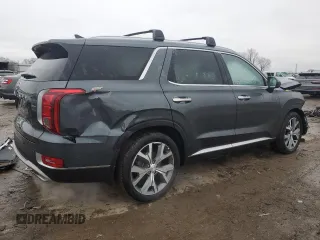 2022 Hyundai Palisade SEL with VIN KM8R4DHE0NU460547, listed as a Copart auction lot 43662685 with 45,376 mi miles and Salvage title. Bid and sale history available at DreamBid. Image 3.