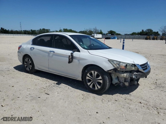 2014 Honda Accord Sedan LX with VIN 1HGCR2F39EA043271, listed as a Copart auction lot 52255825 with 184,517 mi miles and Salvage Title. Bid and sale history available at carsss.com. Image 4.
