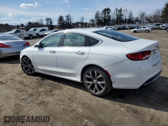2015 Chrysler 200 C with VIN 1C3CCCCB2FN527220, listed as a Copart auction lot 47486245 with 111,884 mi miles and Salvage Title. Bid and sale history available at carsss.com. Image 2.