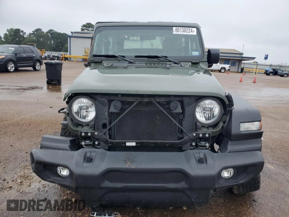 2021 Jeep Wrangler Sport with VIN 1C4GJXAGXMW701082, listed as a Copart auction lot 80138224 with 31,102 mi miles and Salvage Title. Bid and sale history available at DreamBid. Image 5.
