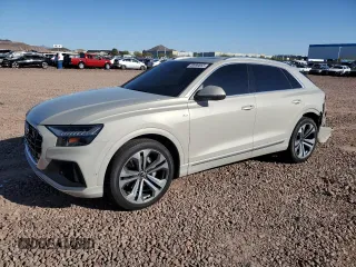 2021 Audi Q8 Prestige z VIN WA1FVAF14MD027325, wystawiony jako Copart lot #48999855 z przebiegiem 22 059 mil mil oraz Szkody całkowita. Historia ofert i sprzedaży dostępna na DreamBid. Obrazek 1.