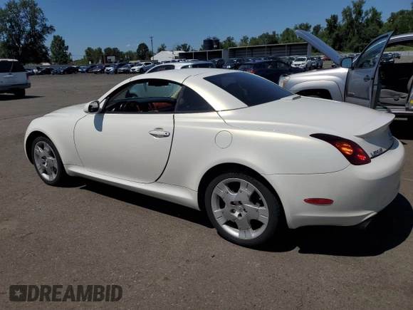 2005 Lexus SC 430 с VIN JTHFN48Y450067896, выставлен на аукционе Copart как лот 58501715 с пробегом 174 996 миль миль и Списание • Salvage title. История ставок и продаж доступна на DreamBid. Изображение 2.