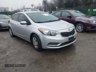 2015 Kia Forte LX with VIN KNAFK4A62F5436355, listed as a IAAI auction lot 41511416 with 135,005 mi miles. Bid and sale history available at carsss.com. Image 1.