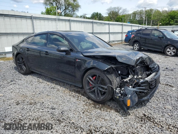 2018 Audi A7 Premium Plus with VIN WAUW3AFC8JN077743, listed as a Copart auction lot 58638925 with 49,062 mi miles and Salvage title. Bid and sale history available at DreamBid. Image 4.