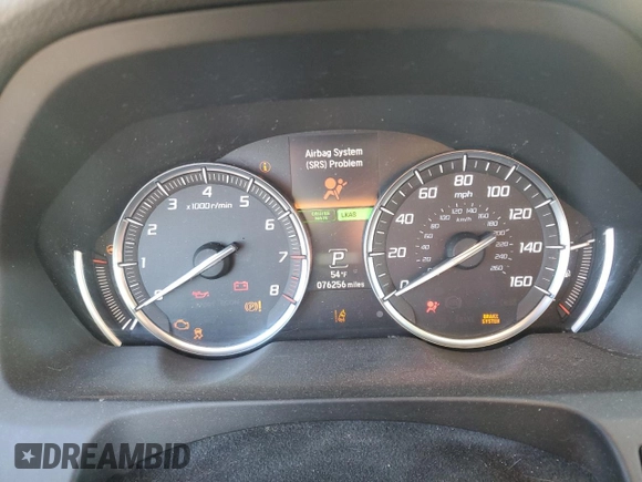 2017 Acura TLX Technology with VIN 19UUB1F53HA007651, listed as a Copart auction lot 47892255 with 76,256 mi miles and Salvage Title. Bid and sale history available at DreamBid. Image 9.