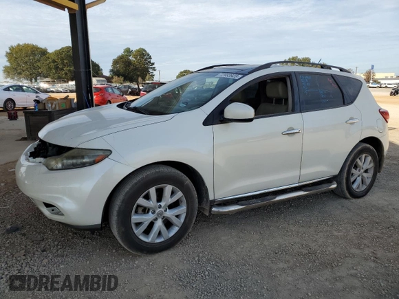 2012 Nissan Murano SV with VIN JN8AZ1MW7CW207439, listed as a Copart auction lot 55770435 with 208,782 mi miles and Salvage Title. Bid and sale history available at carsss.com. Image 1.