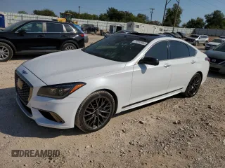 2018 Genesis G80 3.3T Sport with VIN KMHGN4JB0JU233583, listed as a Copart auction lot 73853964 with 55,690 mi miles and Salvage Title. Bid and sale history available at carsss.com. Image 1.