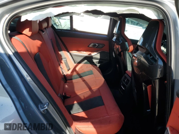 2023 BMW M3 with VIN WBS53AY08PFP08696, listed as a Copart auction lot 50433723 with 2,855 mi miles and Non repairable. Bid and sale history available at DreamBid. Image 10.