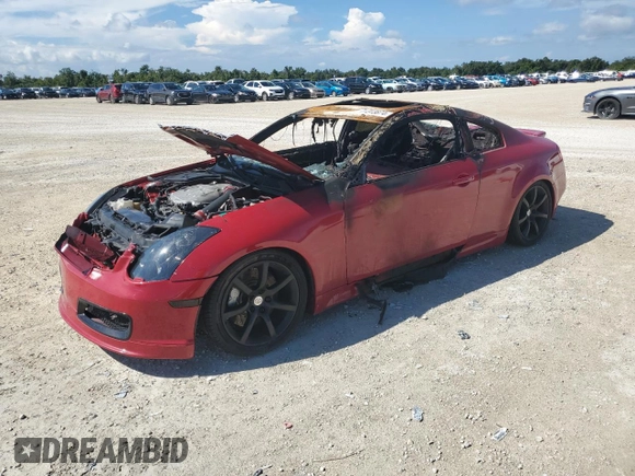 2006 Infiniti G35 Coupe with VIN JNKCV54E86M709129, listed as a Copart auction lot 71313874 with 0 mi miles and Non Repairable. Bid and sale history available at carsss.com. Image 1.