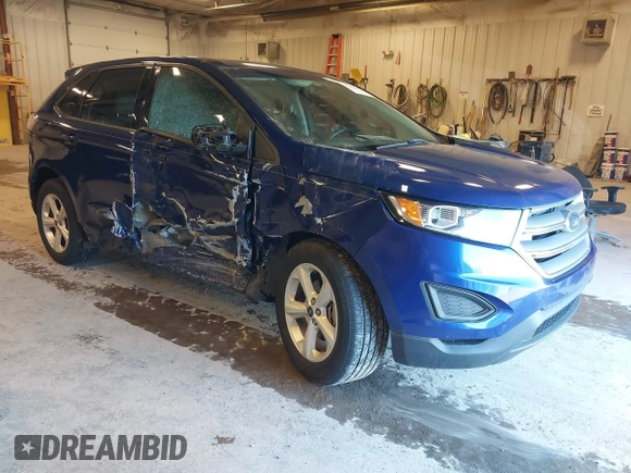 2015 Ford Edge SE with VIN 2FMTK3G98FBB76309, listed as a IAAI auction lot 42213403 with 58,237 mi miles and . Bid and sale history available at DreamBid. Image 1.