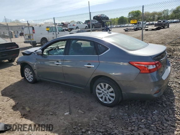 2017 Nissan Sentra SV with VIN 3N1AB7AP2HL707427, listed as a Copart auction lot 54878735 with 86,992 mi miles and Salvage Title. Bid and sale history available at DreamBid. Image 2.