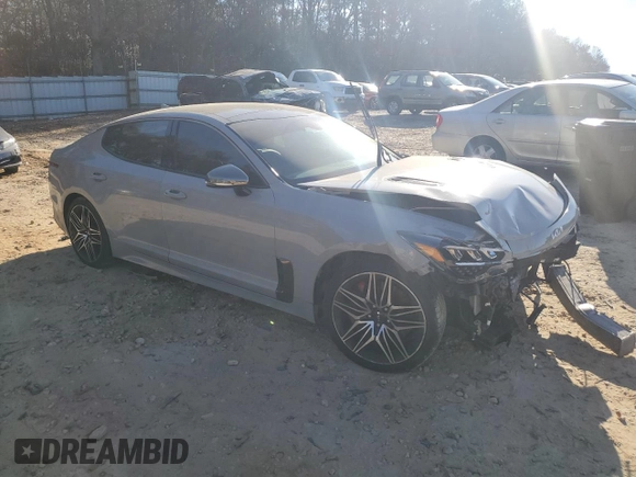 2022 Kia Stinger GT1 with VIN KNAE45LC3N6111026, listed as a Copart auction lot 85894634 with 62,011 mi miles and Salvage Title. Bid and sale history available at DreamBid. Image 4.
