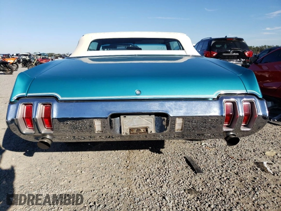 1970 Oldsmobile Cutlass with VIN 342670E151071, listed as a Copart auction lot 41603435 with 204,121 mi miles and Salvage Title. Bid and sale history available at DreamBid. Image 6.