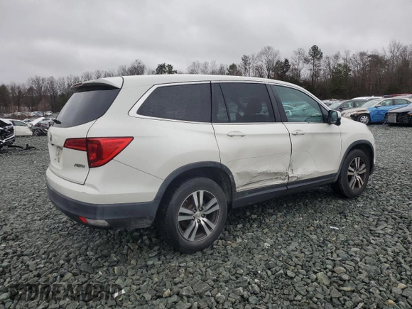 2016 Honda Pilot EX-L with VIN 5FNYF6H59GB054462, listed as a Copart auction lot 44717105 with 95,716 mi miles and Salvage Title. Bid and sale history available at carsss.com. Image 3.