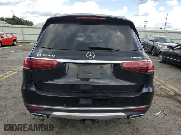 2022 Mercedes-Benz GLS 450 with VIN 4JGFF5KE5NA716162, listed as a Copart auction lot 67067154 with 64,142 mi miles and Salvage Title. Bid and sale history available at DreamBid. Image 6.